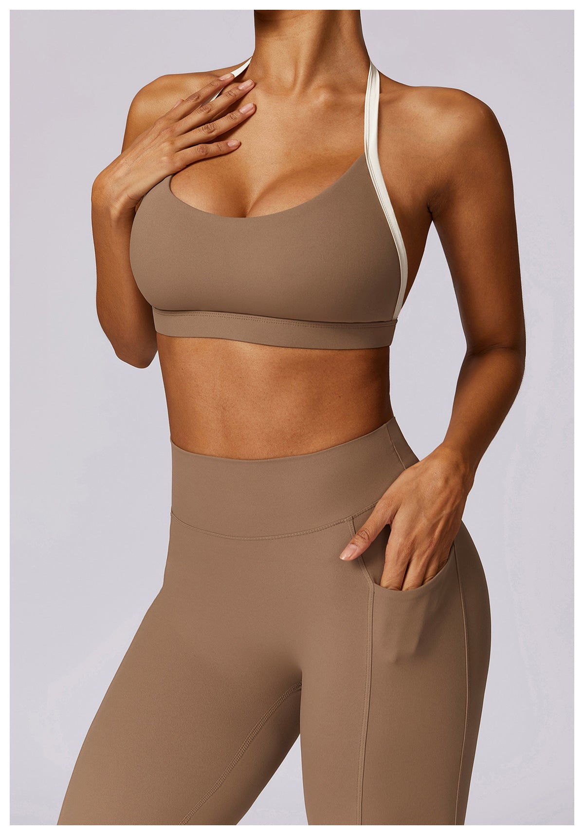 Veronica Contrast backless top